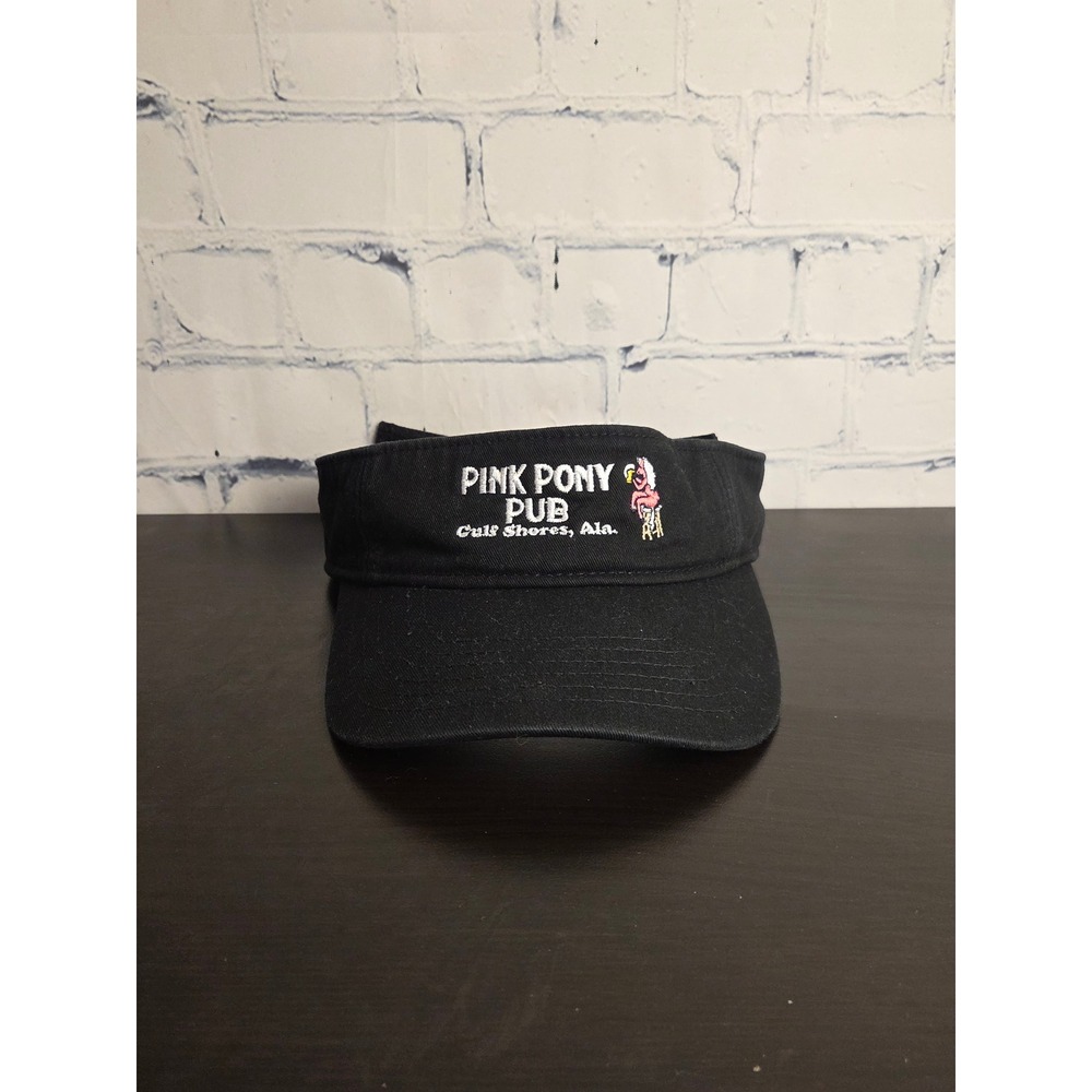 Pink Pony Pub Gulf Shores Alabama Black Adjustable Sun Visor Hat OC Brand